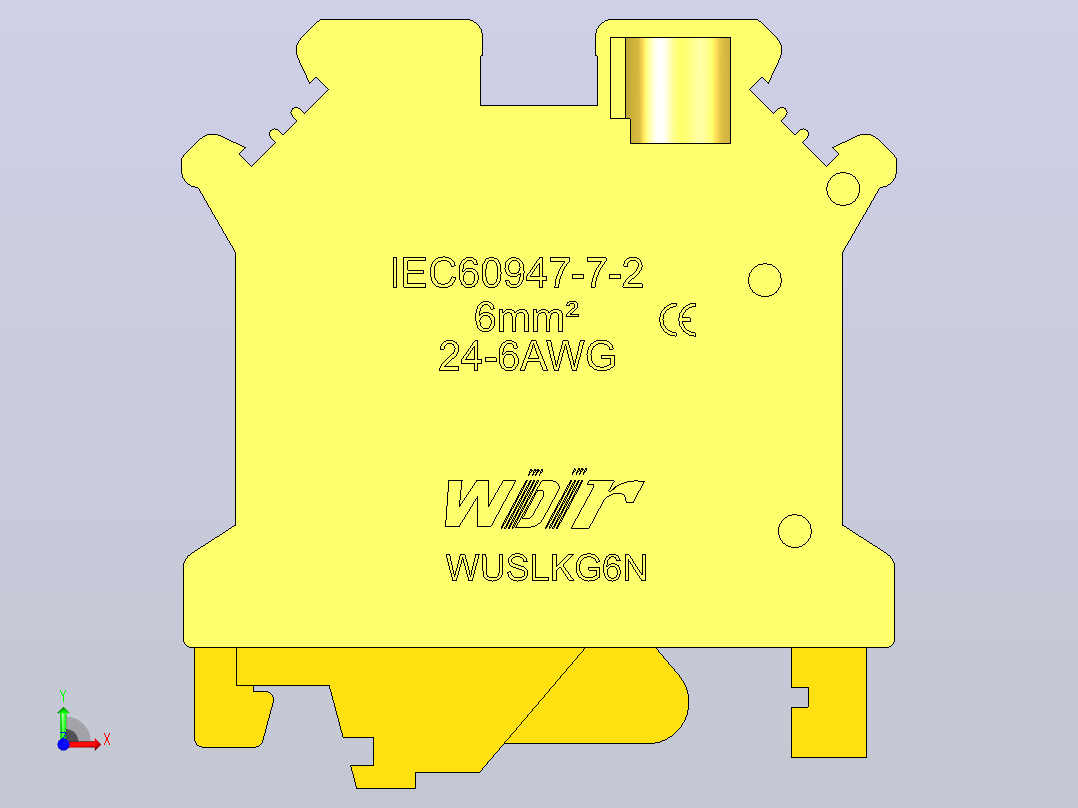 电器通用端子台ZIW76-6前视图