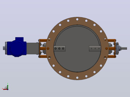 500mm阻尼阀(蝶形)后视缩略图