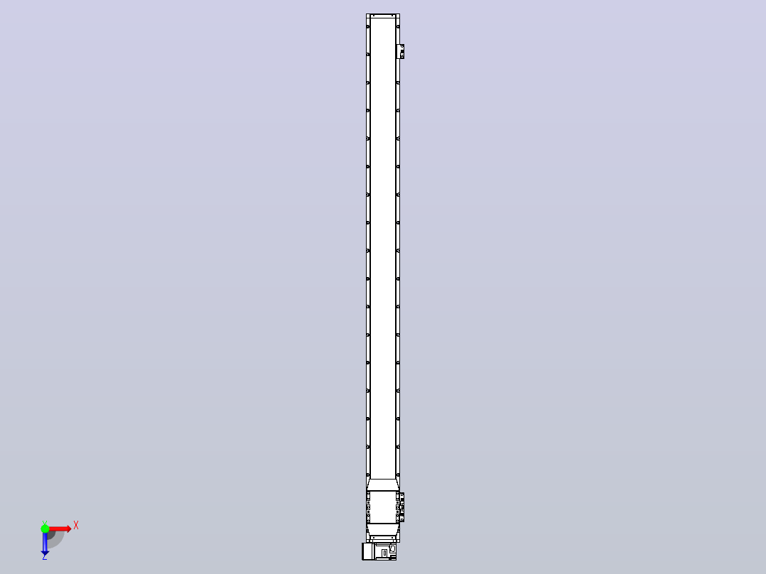 机器人皮带驱动直线轴TPA-GCB-120-P70-L1600-LU-M20-N3俯视图