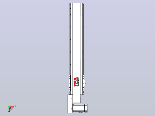 皮带直线轴半封闭可选导轨TPA-HNB-120D-110-L500-ML-C-P40-N3俯视缩略图