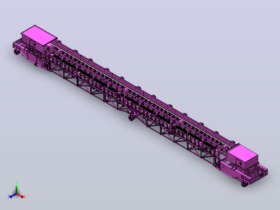 100U21Z-5,6 B=1000 L=18000 重型配仓带式输送机主视图
