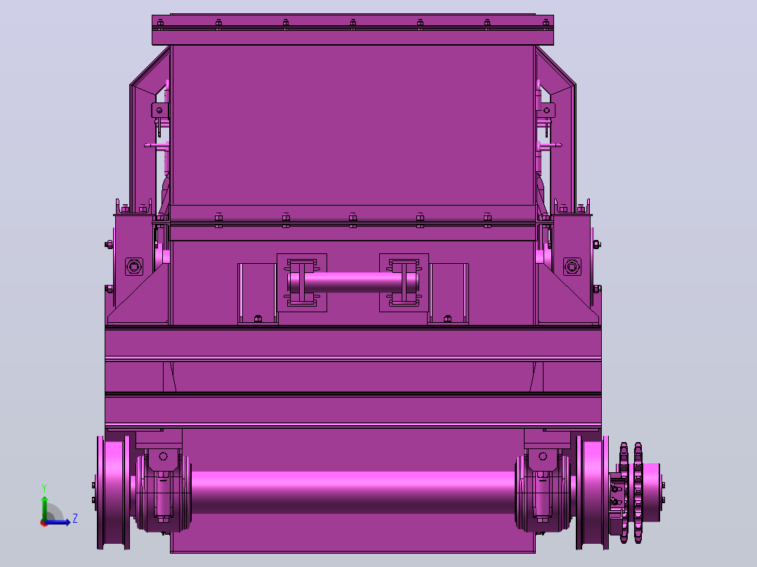100U21Z-5,6 B=1000 L=18000 重型配仓带式输送机左视图