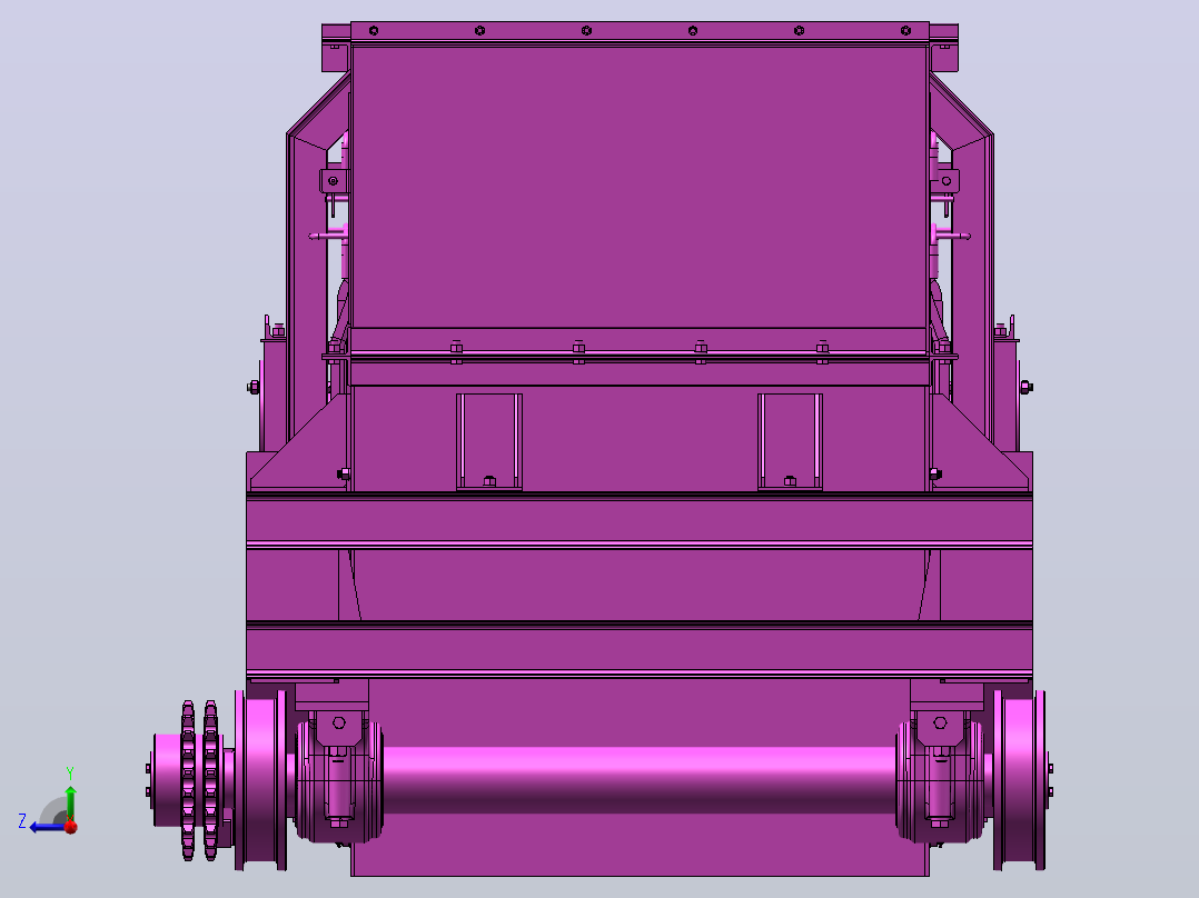 100U21Z-5,6 B=1000 L=18000 重型配仓带式输送机右视图
