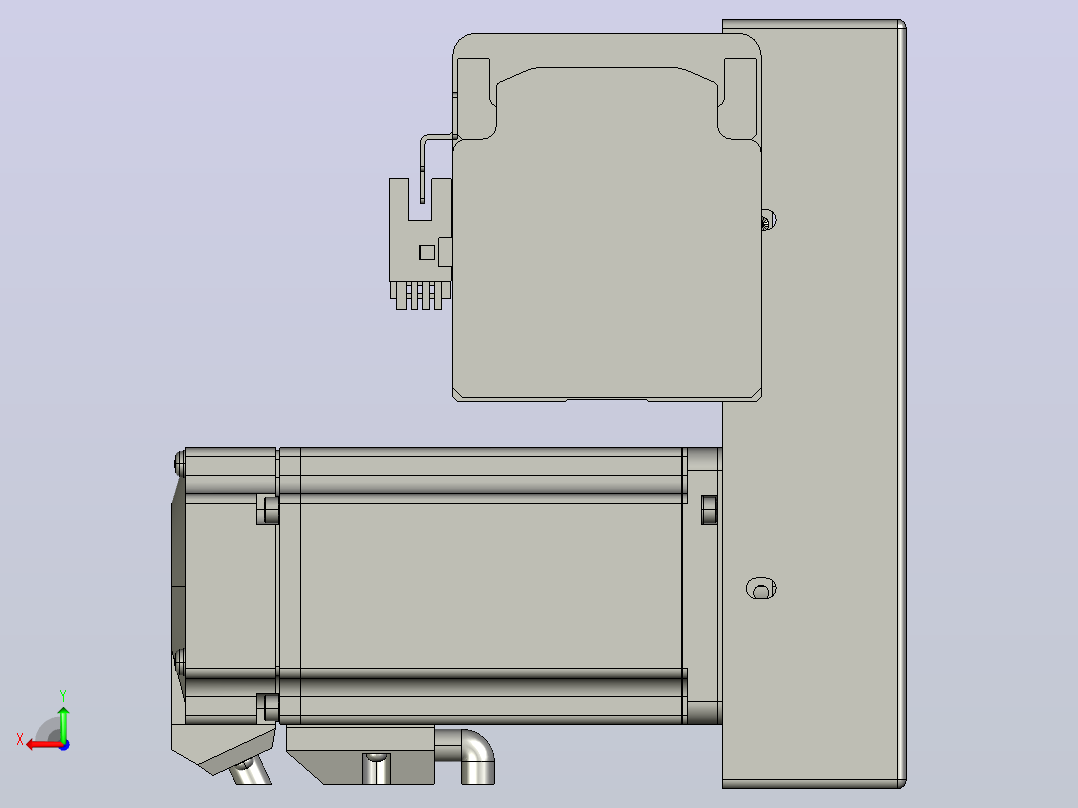 皮带直线轴半封闭可选导轨TPA-HNB-65S-90-L1750-LP-C-P10-N3后视图