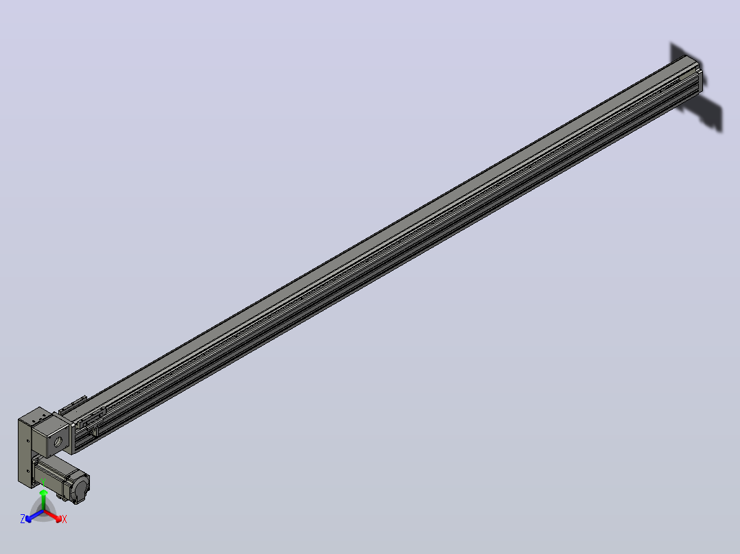 皮带直线轴半封闭可选导轨TPA-HNB-65S-90-L1750-LP-C-P10-N3正等轴测图