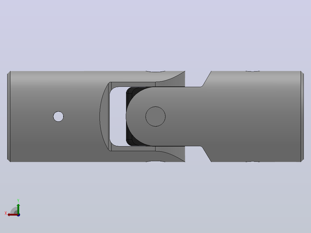 万向联轴器WXD8-PB-Φ25／YWX,WXD型小型十字轴万向联轴器后视图