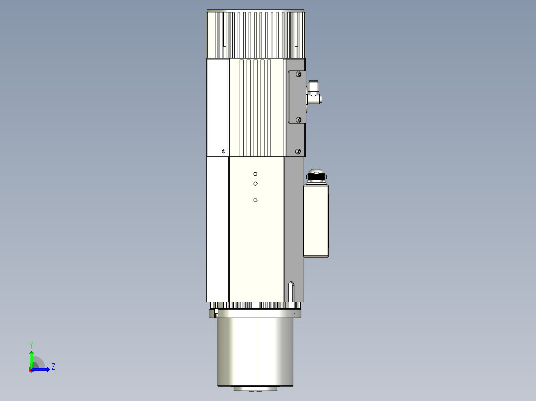 ES929.130-9.0-12.0KW-HSK-F63自动换刀电主轴[ES929-12-9.0KW-HSK-F63]左视图
