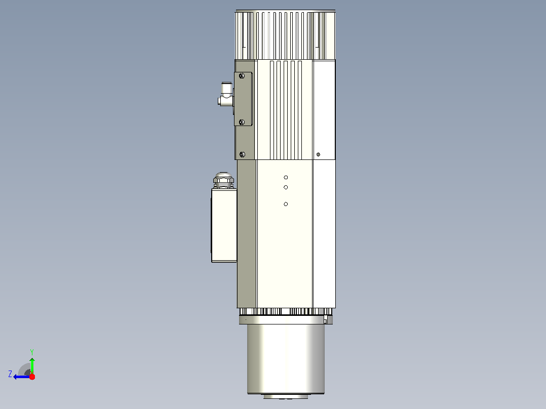 ES929.130-9.0-12.0KW-HSK-F63自动换刀电主轴[ES929-12-9.0KW-HSK-F63]右视图