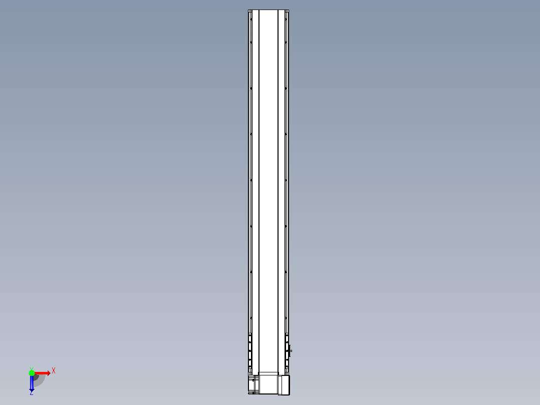 皮带直线轴半封闭可选导轨TPA-HNB-175D-140-L1300-RP-C-P75-N3俯视图
