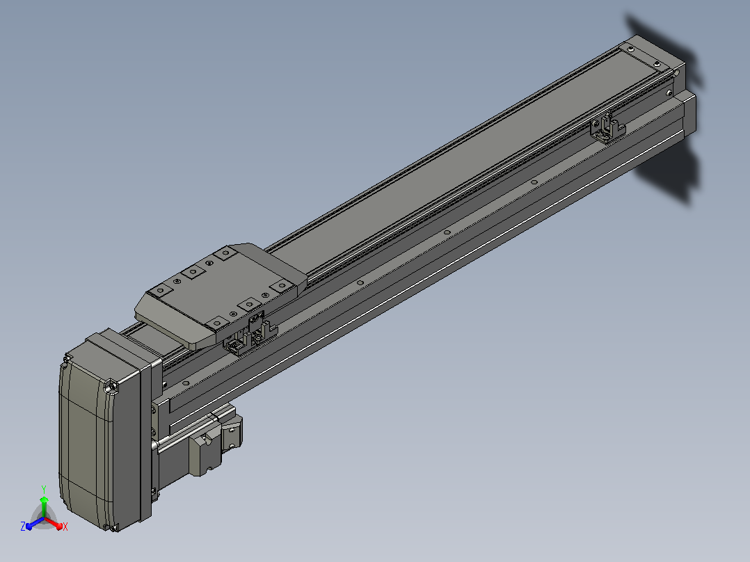 GTH8内嵌式螺杆滑台[GTH8-L#-400-BM-P20-C3]主视图
