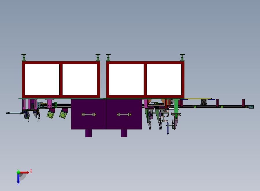 蜂鸣器四面点胶烘干生产线俯视图