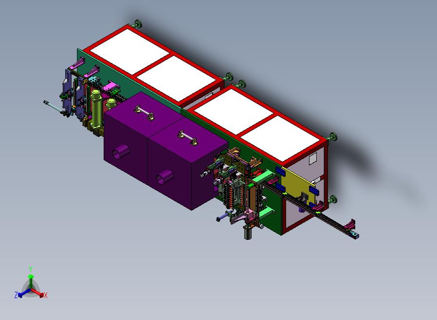 蜂鸣器四面点胶烘干生产线正等轴测图