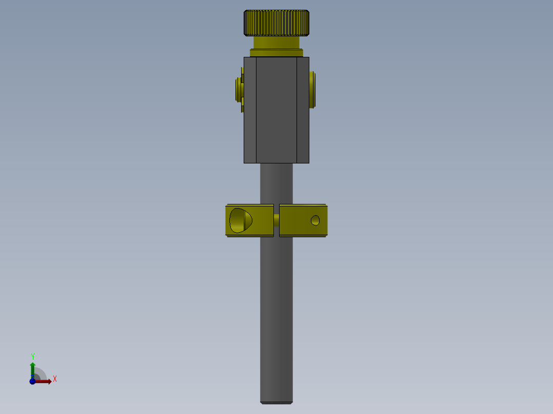 把手式孔位置检查夹具前视图