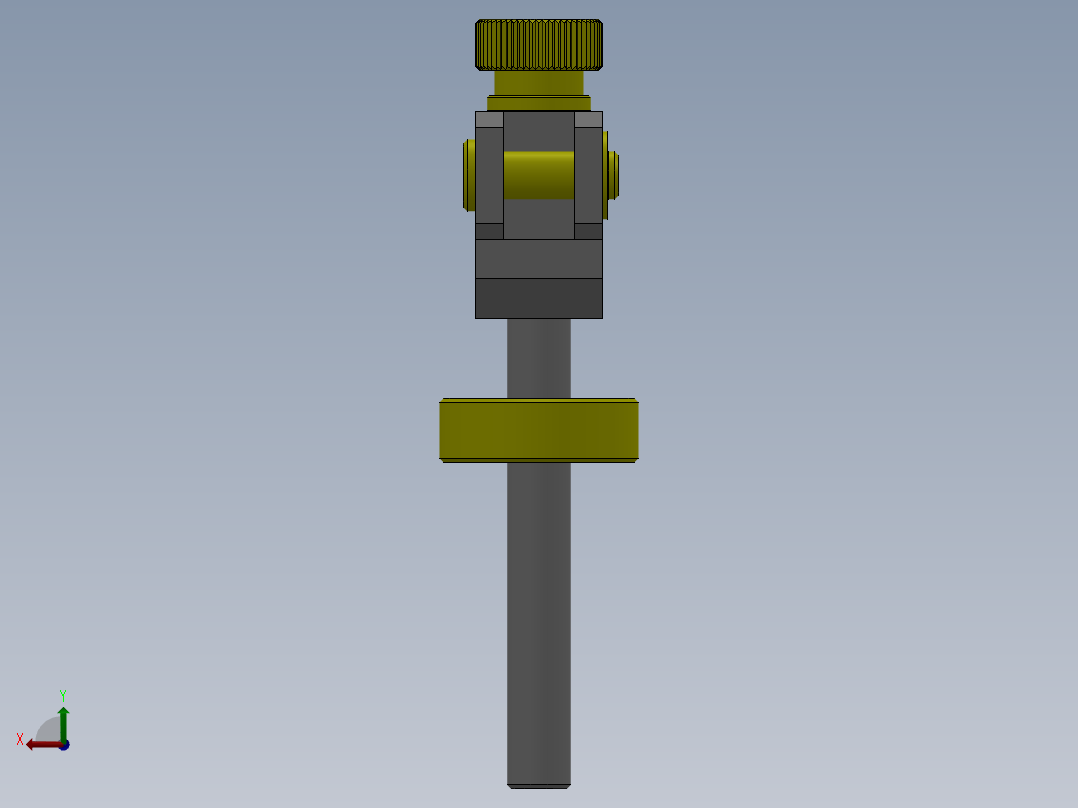 把手式孔位置检查夹具后视图