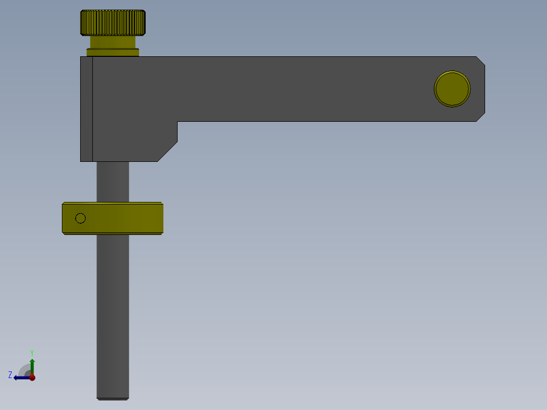 把手式孔位置检查夹具右视图