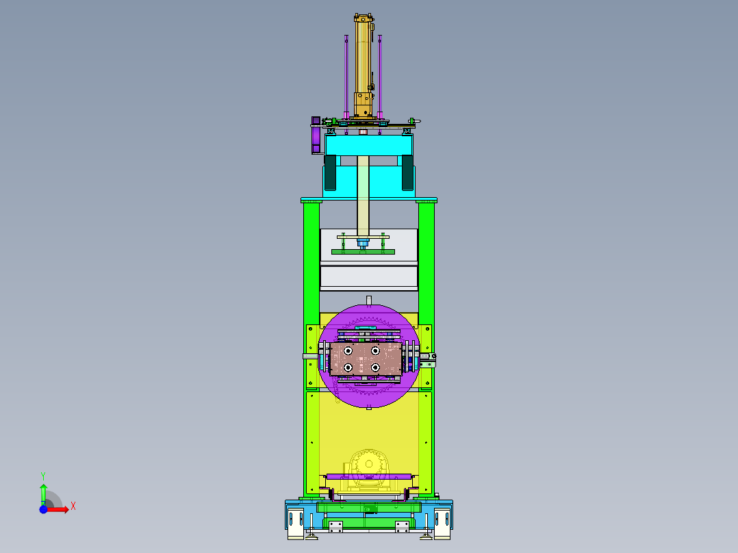 高压进线屏倍数焊接夹具CATIA前视图
