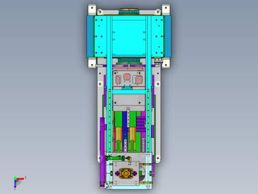 高压进线屏倍数焊接夹具CATIA俯视缩略图