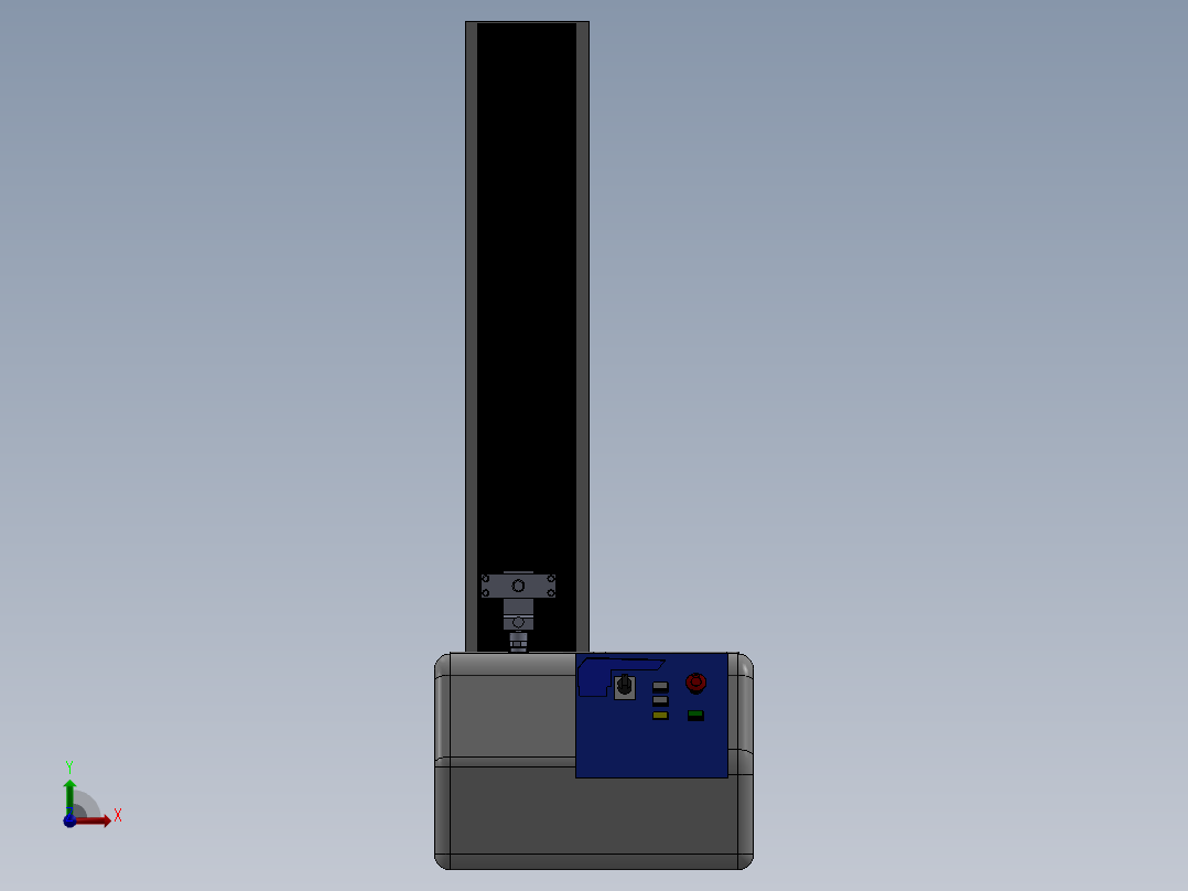 线材拉伸机(sw+cad+说明书)前视图