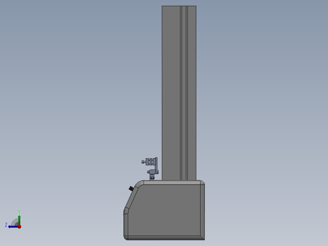 线材拉伸机(sw+cad+说明书)右视图