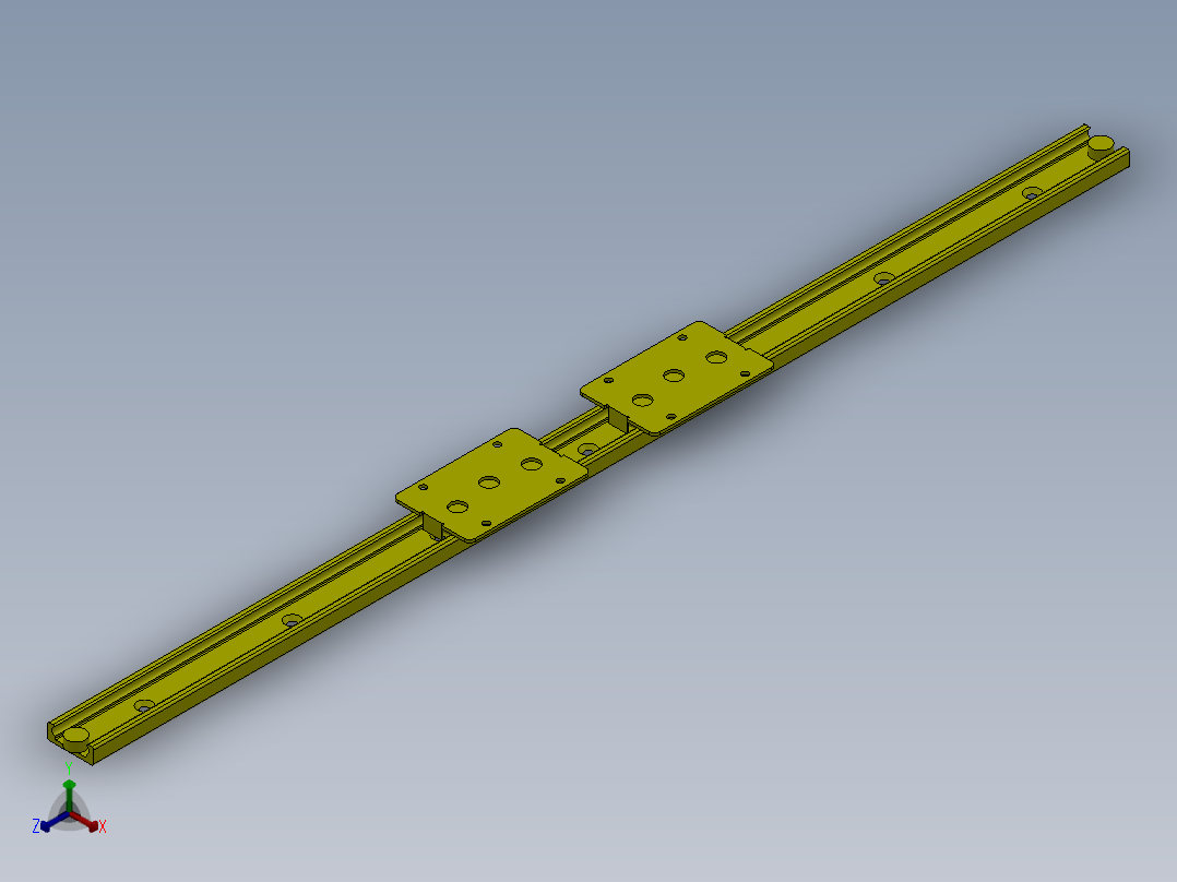 多点位置滑动组件正等轴测图