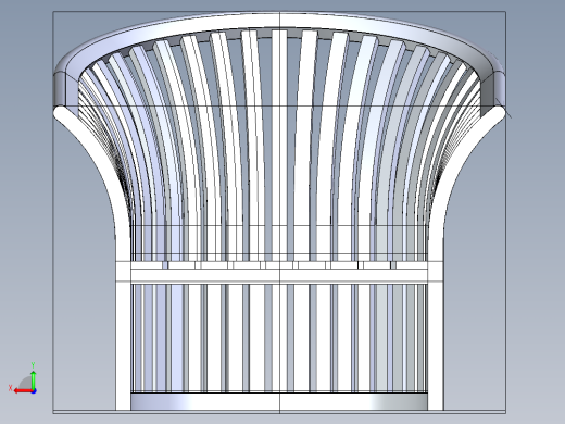 环形靠背柚木椅简易模型3D图纸 IGS格式后视缩略图