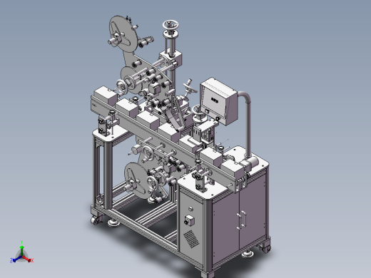全自动纸盒贴标机3D图纸H309
