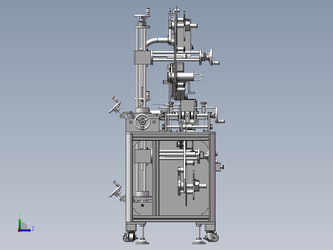 全自动纸盒贴标机3D图纸H309左视图