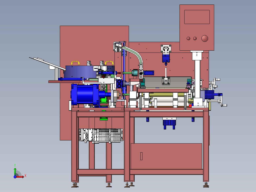 T4 滚筒底阀压装设备前视图