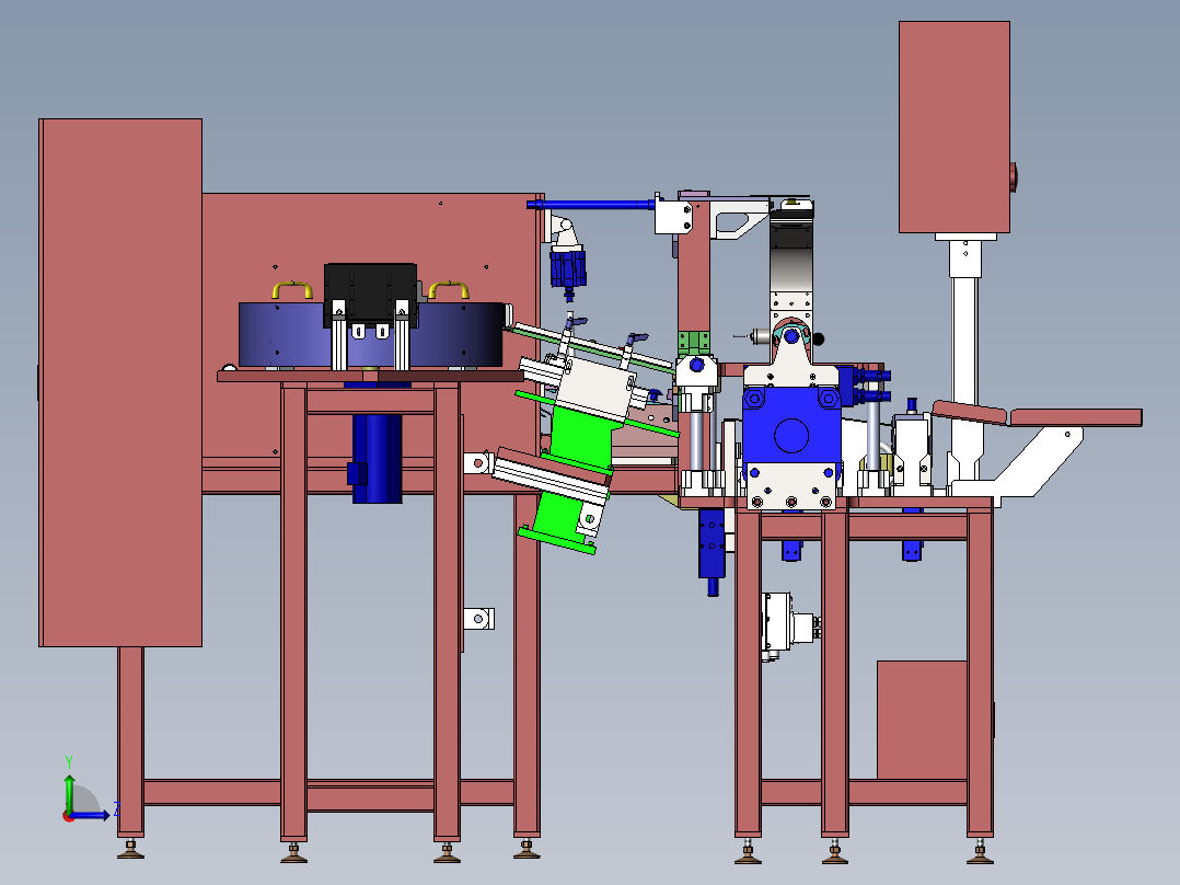 T4 滚筒底阀压装设备左视图