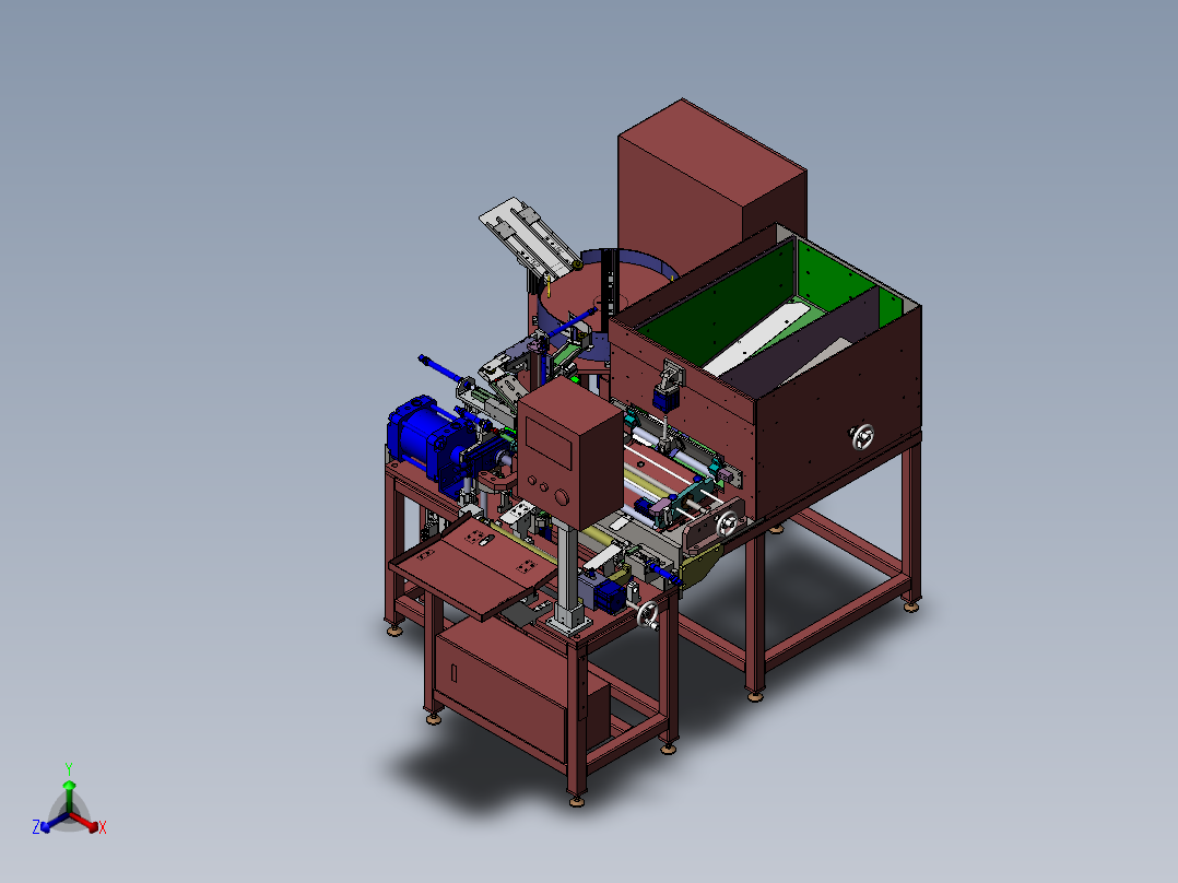 T4 滚筒底阀压装设备正等轴测图
