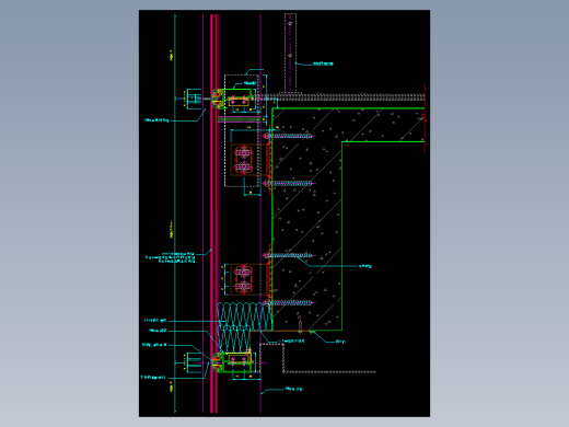 比较常用的玻璃幕墙节点构造大样cad图建筑设计dwg图纸