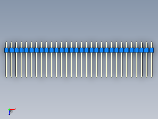 彩色公头100mil（2.54mm）系列-DS1021_blue_1x30p_100mil_Type5_rev1.0俯视缩略图