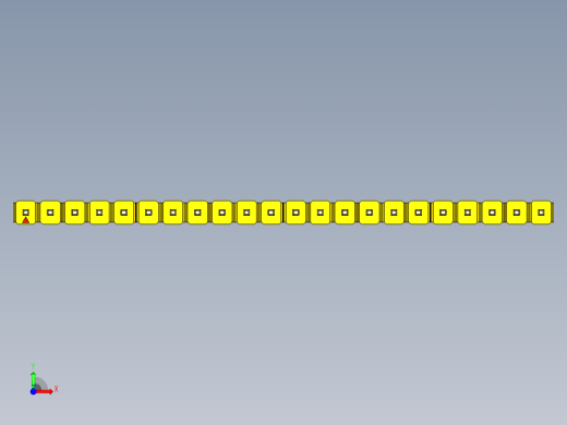 彩色公头100mil（2.54mm）系列-DS1021_yellow_1x22p_100mil_Type5_rev1.0前视缩略图