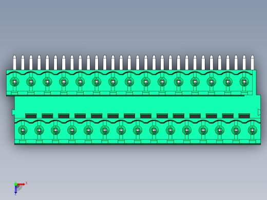 DEGSON 2EDG 系列 5.08mm 可插拔接线端子组-2EDGRT-5.08-30P-14-00AH俯视缩略图