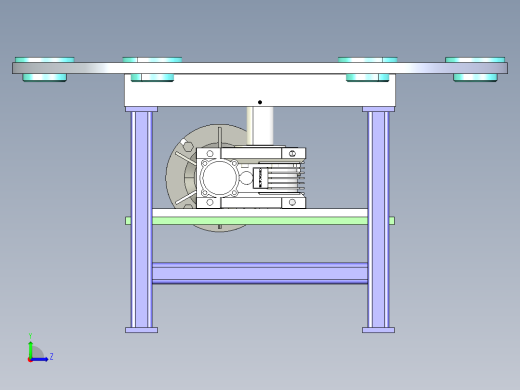 旋转工作台3D设计左视缩略图