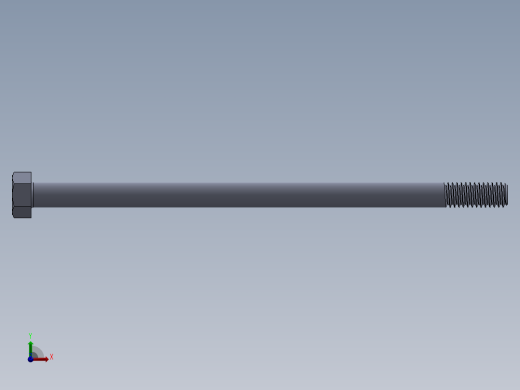UNC 六角螺栓-Hex Bolt 0.3125-18 x 6.SLDPRT前视缩略图