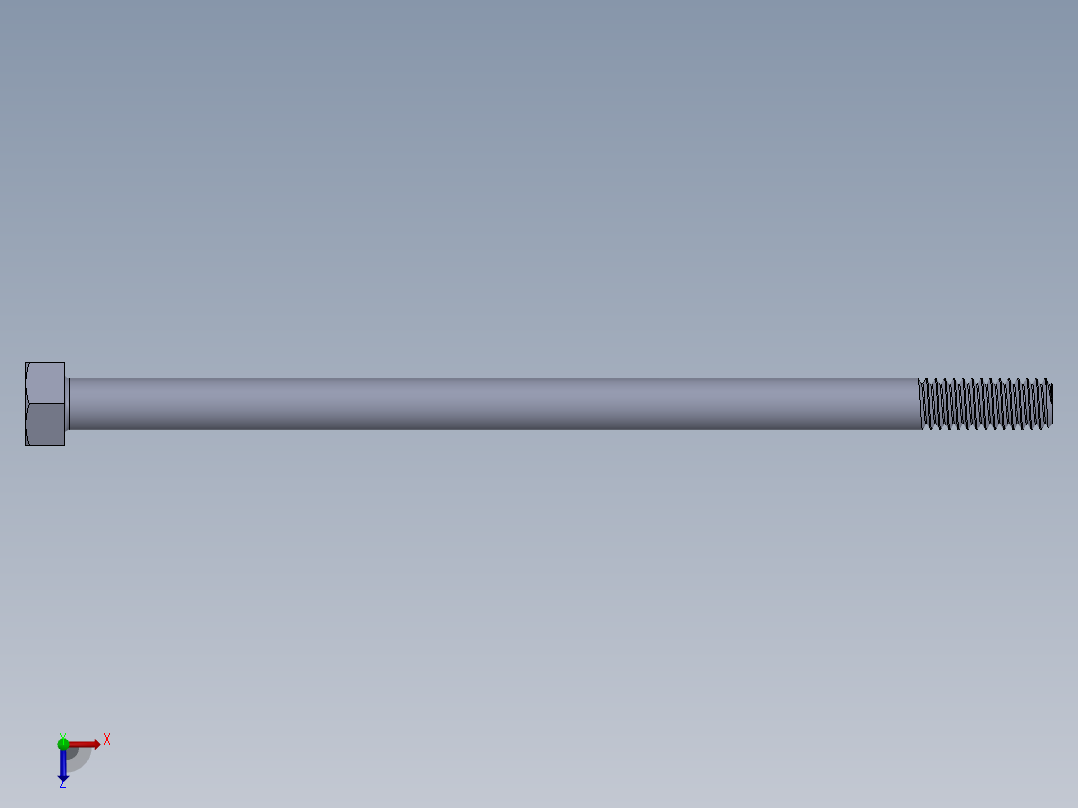 UNC 六角螺栓-Hex Bolt 0.3125-18 x 6.SLDPRT俯视图
