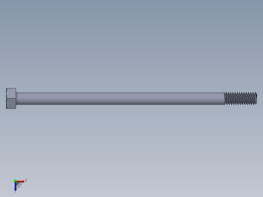UNC 六角螺栓-Hex Bolt 0.3125-18 x 6.SLDPRT俯视缩略图