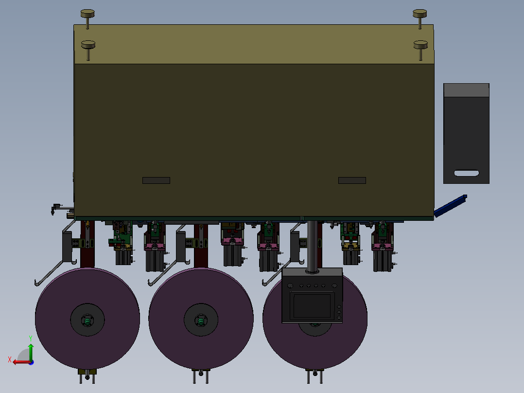 电子产品制造设备-插针自动机后视图