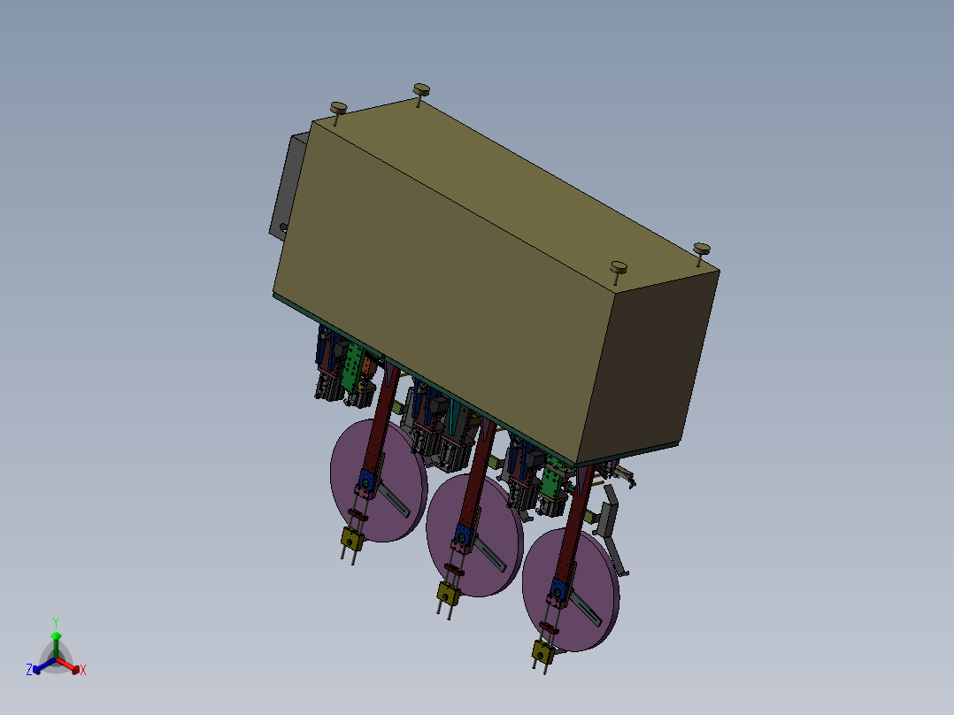 电子产品制造设备-插针自动机正等轴测图