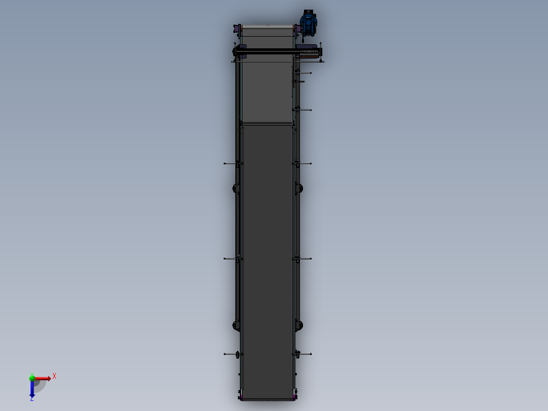 带式运送机俯视图
