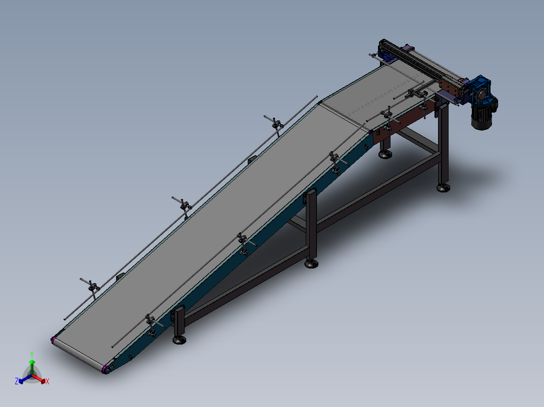 带式运送机正等轴测图