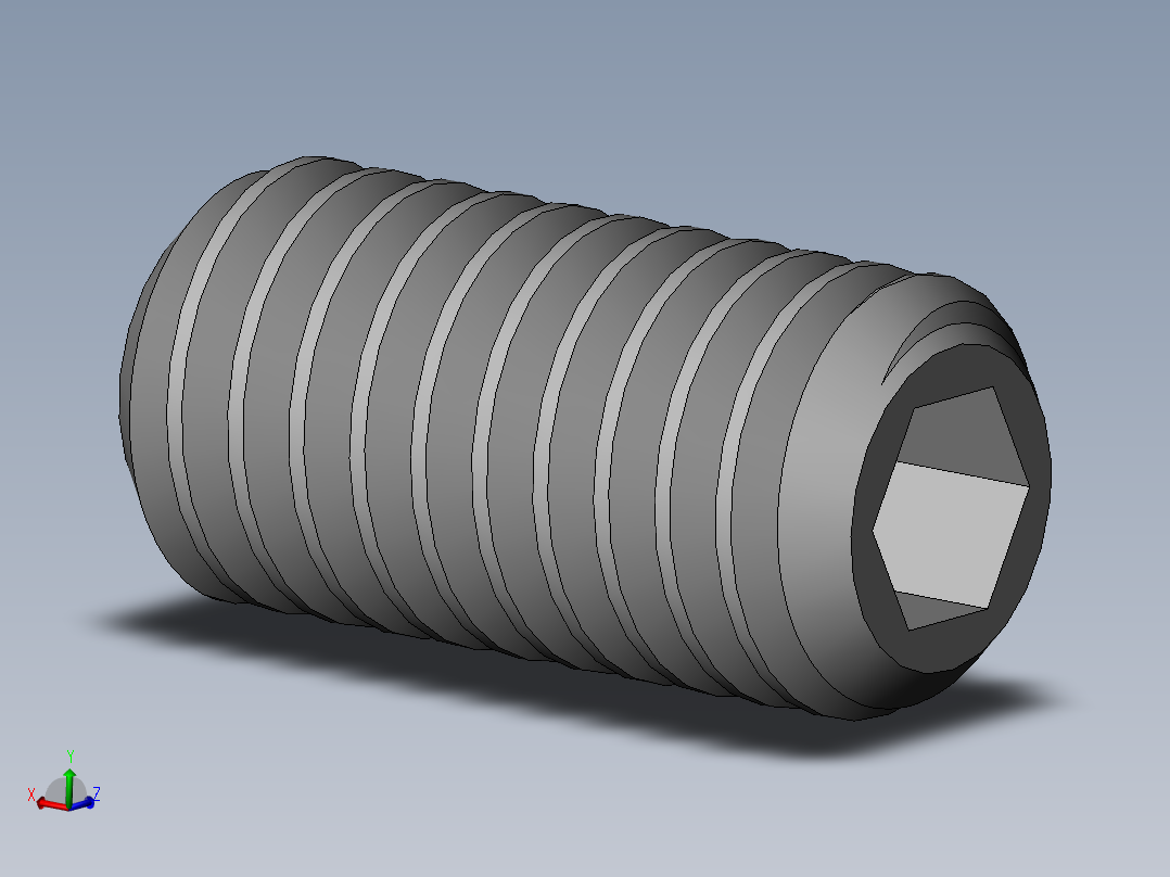 DIN 913-ISO 4026 固定螺钉-M3 L=6.SLDPRT主视图