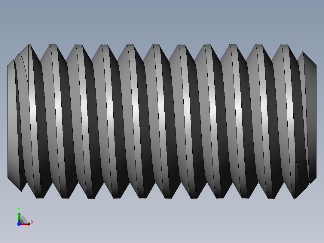 DIN 913-ISO 4026 固定螺钉-M3 L=6.SLDPRT前视图