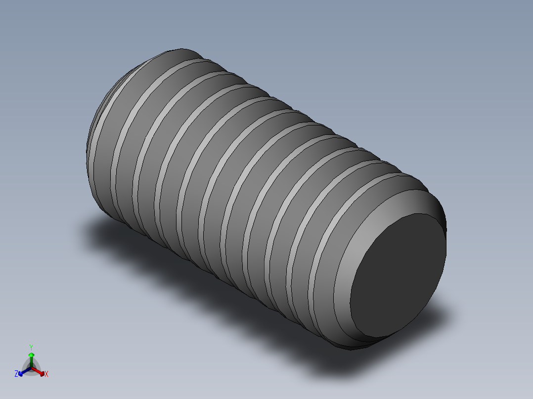 DIN 913-ISO 4026 固定螺钉-M3 L=6.SLDPRT正等轴测图