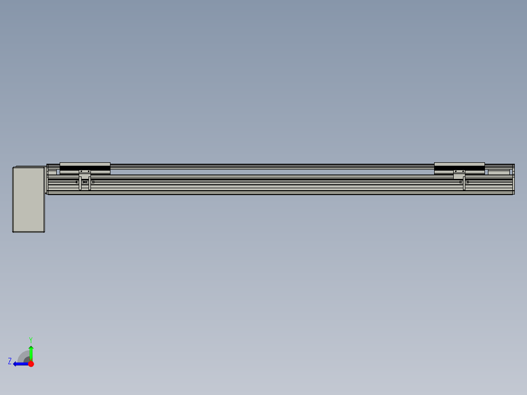 直线模组LHB17-L40-S1100-RD设计图纸右视图