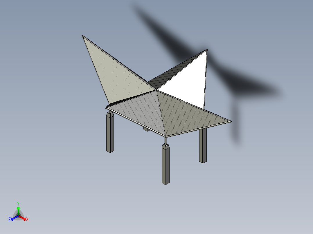 凉亭正等轴测图