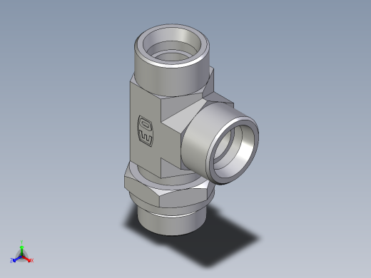 卡套式工业通用硬管接头EO_Adjustable_locknut_run_tee_LEE25SMOROMDCF