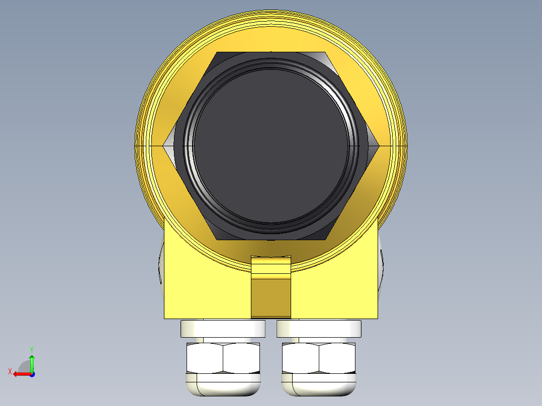 超声波设备TRANSMITTER-RANGE-6m-19.7ft-PP-body-4-20mA-2-WIRE-NPT-THREAD后视图