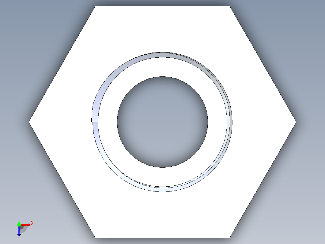 聚氯乙烯配件18-Sch80_ReducerBushing_MPTxFPT_839-101_0.75in x 0.5in俯视图